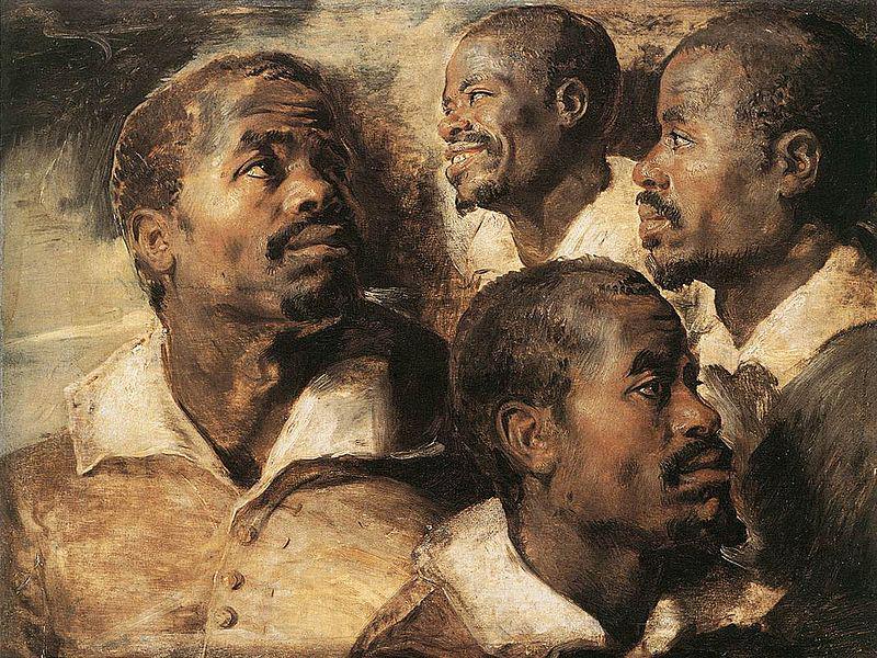 Peter Paul Rubens Four Studies of the Head of a Negro Norge oil painting art